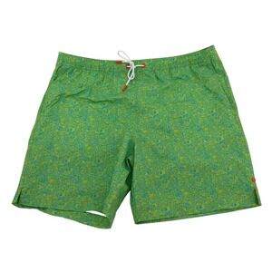 SWIMS Swim Trunks Abstract Print XL Green Mens Board Shorts Beachwear Vacation